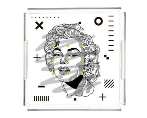 Marilyn Monroe Pleksi Tepsi - PT2137 25x25cm