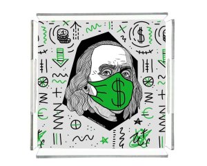 Benjamin Franklin Pleksi Tepsi - PT2140 25x25cm