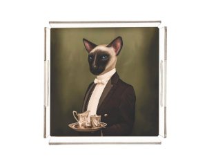 Mr. Cat Pleksi Tepsi - PT2104 - 25x25cm