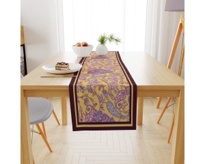 Mor Damask Desen Runner 140x45