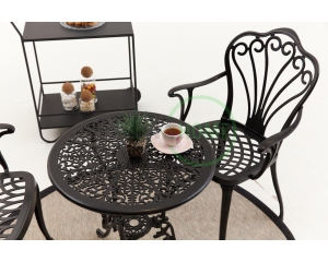 Black Döküm Bistro Set