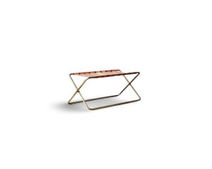 Gold Metal Deri Bench